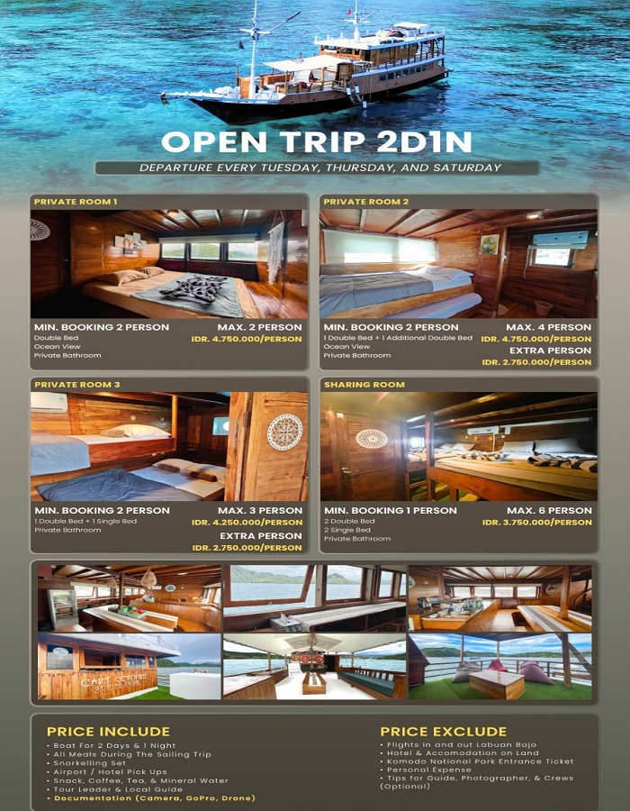 Komodo Open Trip Packages 2-days 1-night